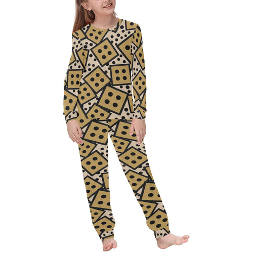 Dice Pattern Print Design 02 Kids' Boys' Girls' All Over Print Pajama Set