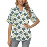 Stingray Pattern Print Design 03 Women's All Over Print Hawaiian Shirt