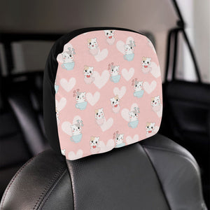 Hamster in Cup Heart Pattern Car Headrest Cover