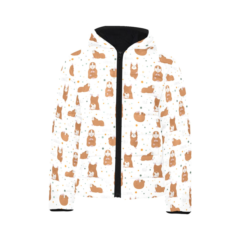 Guinea Pig Pattern Print Design 01 Kids' Boys' Girls' Padded Hooded Jacket