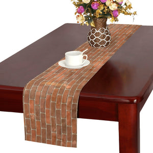 Brick Printed Pattern Print Design 04 Table Runner