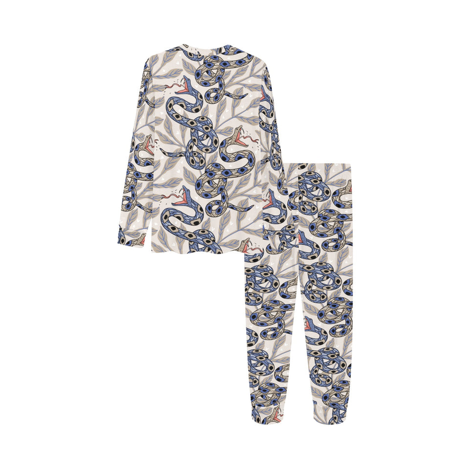 Snake Leaves Pattern Kids' Boys' Girls' All Over Print Pajama Set