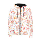 Hedgehog Pattern Print Design 03 Men's Padded Hooded Jacket(ModelH42)