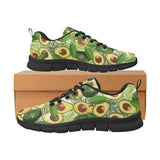 Avocado Leaves Pattern Men's Sneakers Black