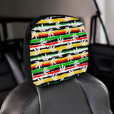 Canabis Marijuana Weed Pattern Print Design 01 Car Headrest Cover