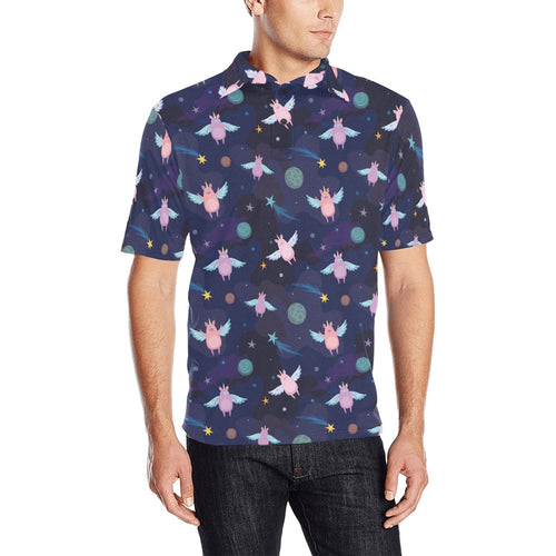 Pig Pattern Print Design 05 Men's All Over Print Polo Shirt