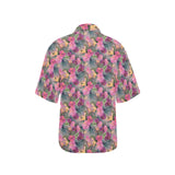 Hibiscus Pattern Print Design 03 Women's All Over Print Hawaiian Shirt