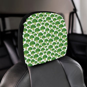 Broccoli Pattern Background Car Headrest Cover