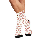 Pretzels Pattern Print Design 01 Crew Socks