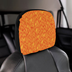 Red Flame Fire Pattern Car Headrest Cover