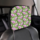 Orchid Leaves Pattern Car Headrest Cover