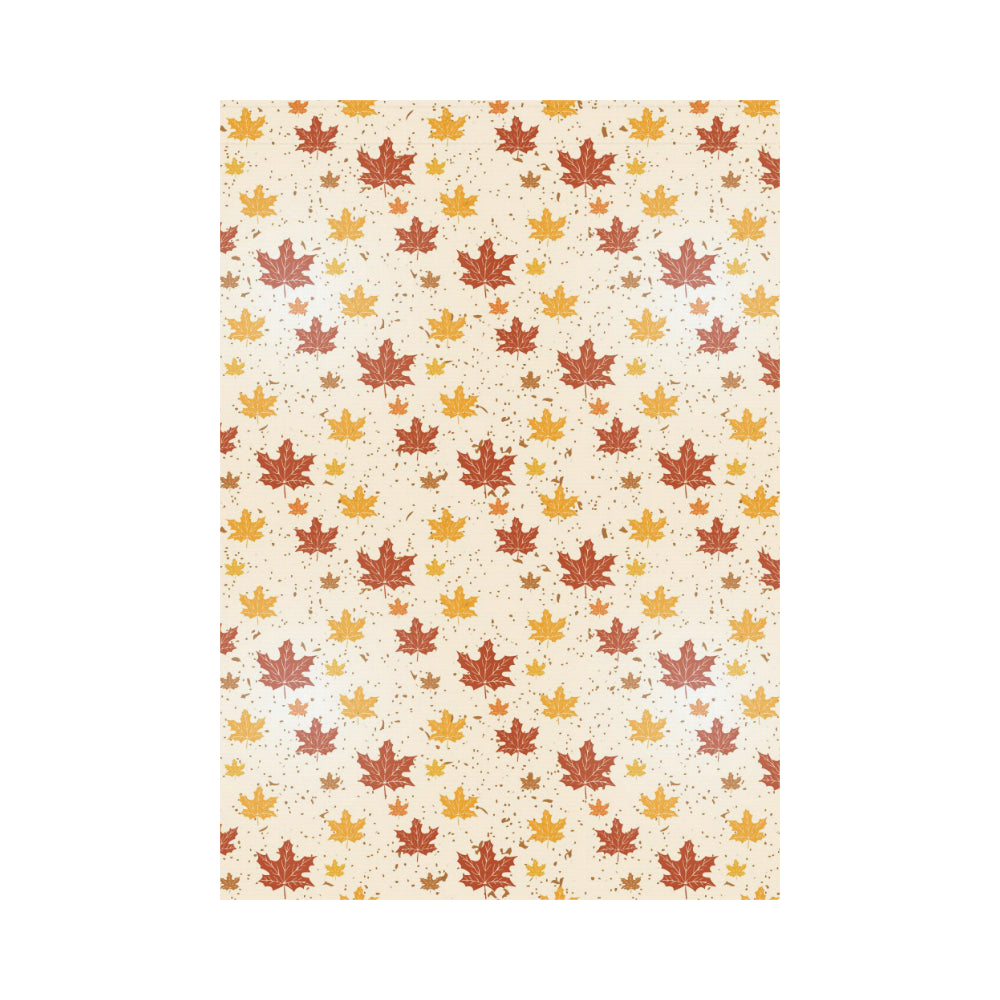 Red and Orange Maple Leaves Pattern House Flag Garden Flag