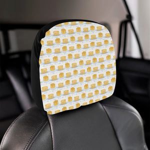 Pancake Pattern Print Design 01 Car Headrest Cover