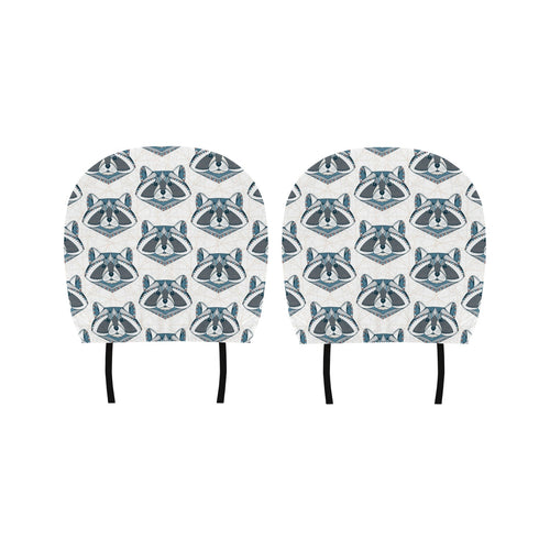 Raccoon Head Pattern Car Headrest Cover