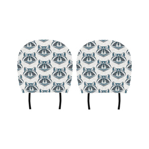 Raccoon Head Pattern Car Headrest Cover