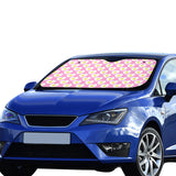 Fried Eggs Pattern Print Design 02 Car Sun Shade