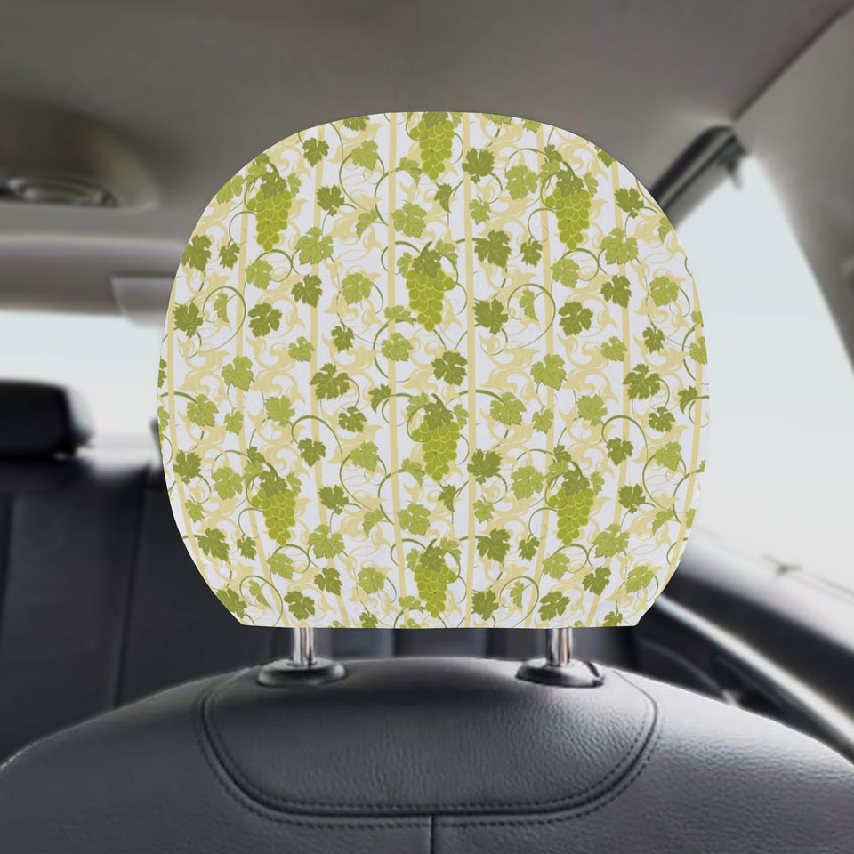 Grape Pattern Background Car Headrest Cover