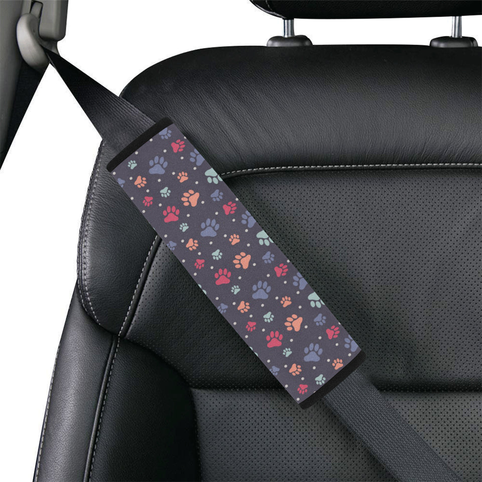 Dog Paws Pattern Print Design 04 Car Seat Belt Cover