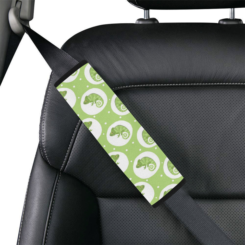 Chameleon Lizard Circle Pattern Car Seat Belt Cover