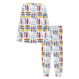 Surfboard Pattern Print Design 02 Men's All Over Print Pajama