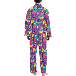 Snail Pattern Print Design 02 Men's Long Pajama Set