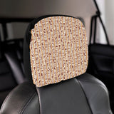 Egypt Hieroglyphics Pattern Print Design 05 Car Headrest Cover