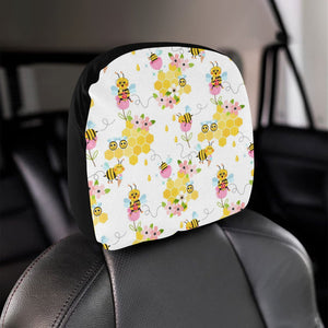 Cute Bee Pattern Car Headrest Cover