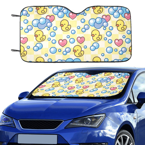 Duck Toy Pattern Print Design 01 Car Sun Shade