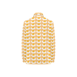 Fried Eggs Pattern Print Design 04 Women's Long Sleeve Polo Shirt