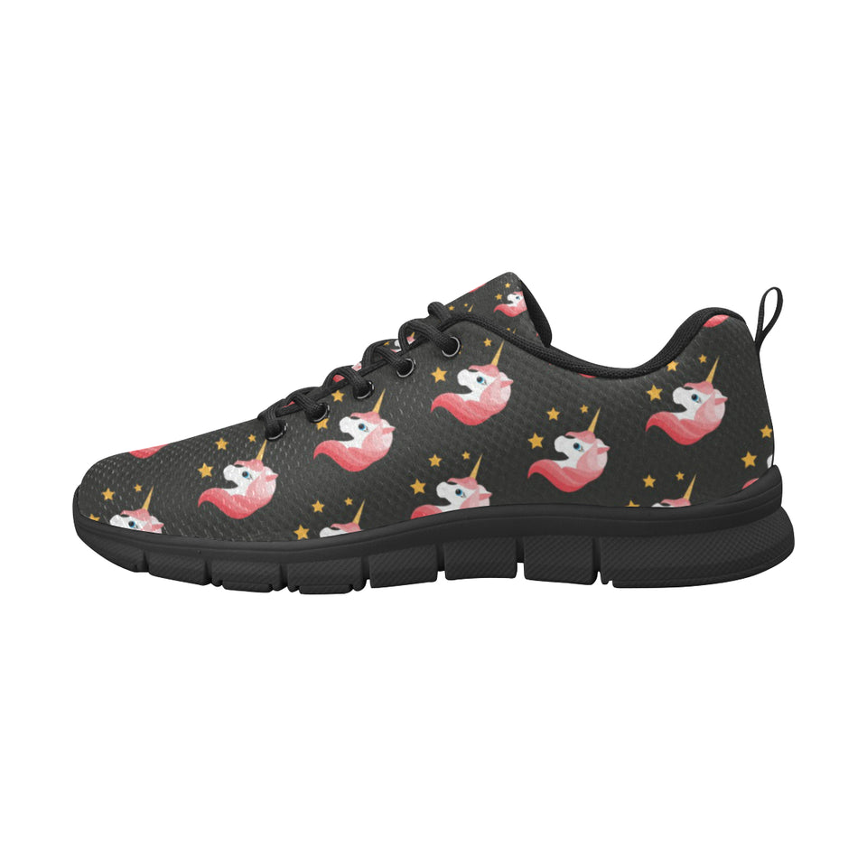 Unicorn Star Pattern Men's Sneakers Black