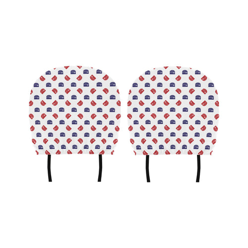 Hamburger Pattern Print Design 04 Car Headrest Cover