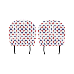 Hamburger Pattern Print Design 04 Car Headrest Cover