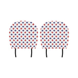 Hamburger Pattern Print Design 04 Car Headrest Cover