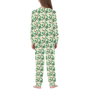 Giraffe Pattern Print Design 02 Kids' Boys' Girls' All Over Print Pajama Set