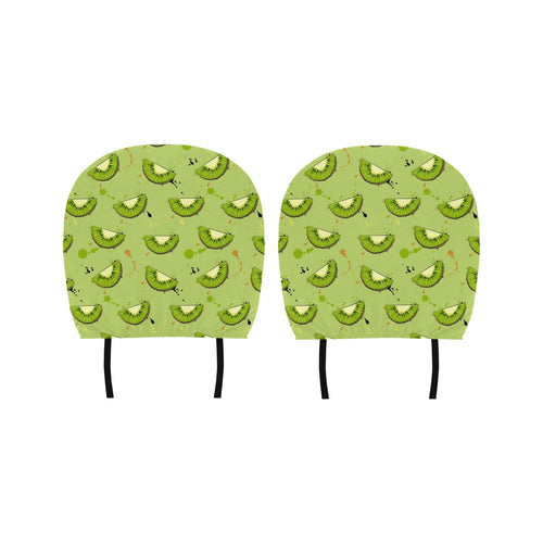 Kiwi Pattern Background Car Headrest Cover