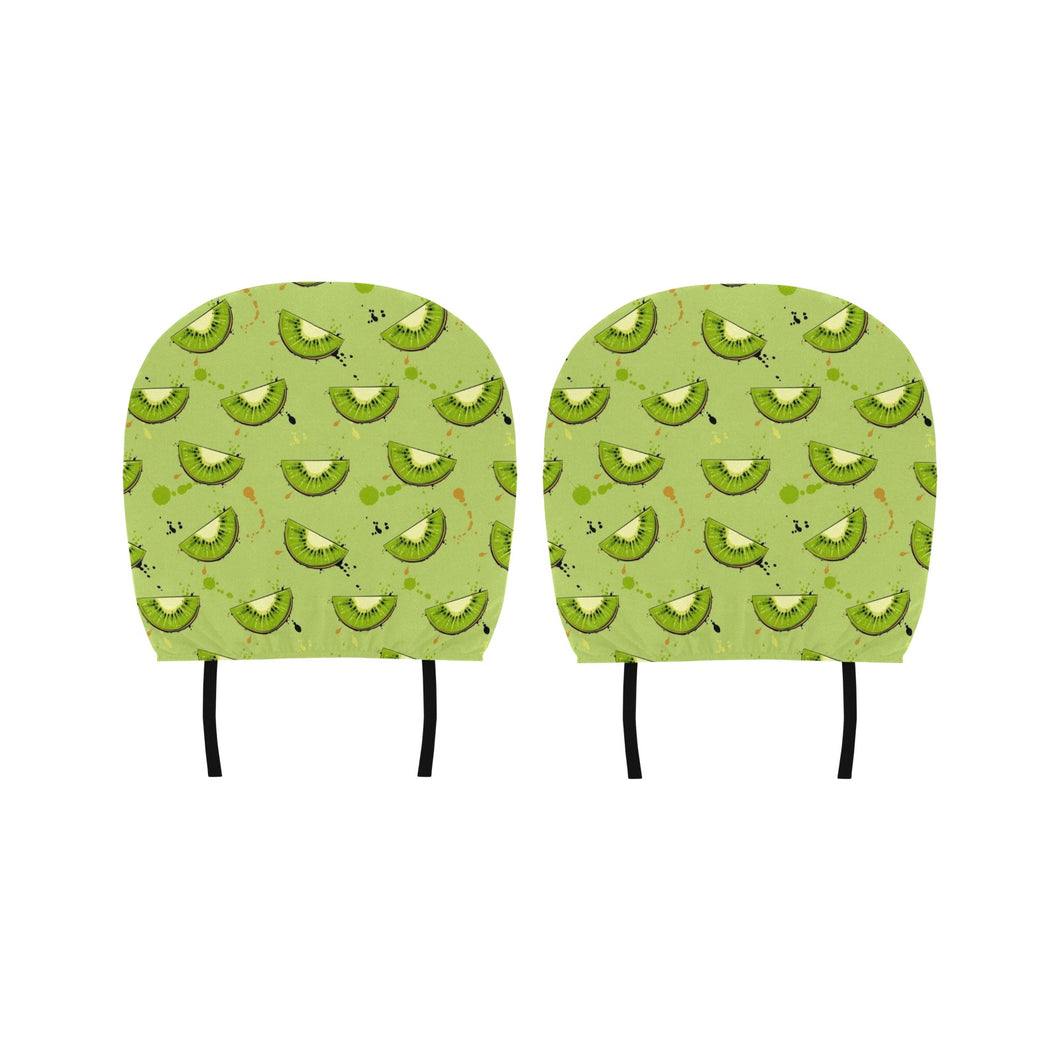 Kiwi Pattern Background Car Headrest Cover