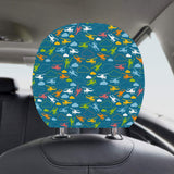 Color Helicopter Pattern Car Headrest Cover