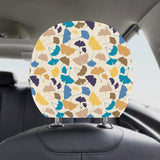 Colorful Ginkgo Leaves Pattern Car Headrest Cover