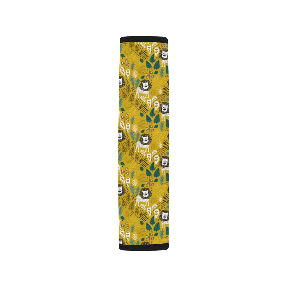 Lion Pattern Print Design 01 Car Seat Belt Cover