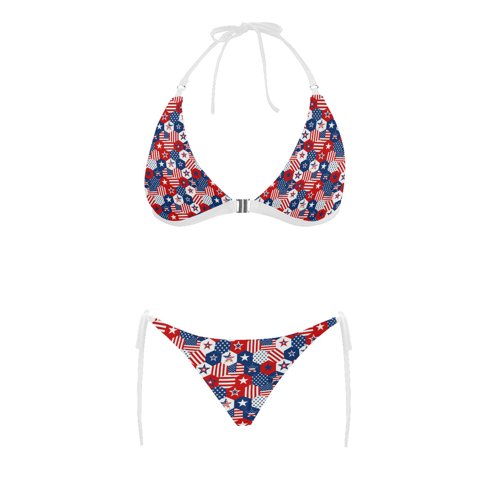 USA Star Hexagon Pattern Sexy Bikinis Two-Pieces Swimsuits