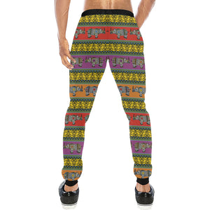 Rhino African Afro Dashiki Adinkra Kente Pattern E Unisex Casual Sweatpants