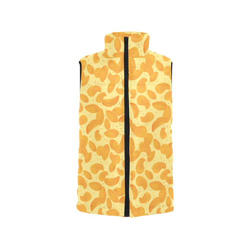 Potato Chips Pattern Print Design 04 Men's Padded Vest