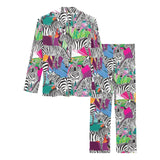 Zebra Colorful Pattern Women's Long Pajama Set