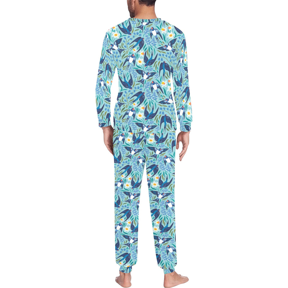 Swallow Pattern Print Design 05 Men's All Over Print Pajama