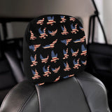 Eagle Pattern Print Design 04 Car Headrest Cover