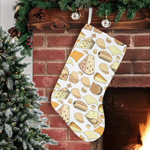 Cheese Pattern Theme Christmas Stocking