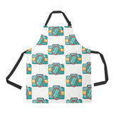 Camera Pattern Print Design 02 Adjustable Apron