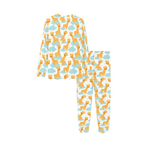 Giraffe Pattern Print Design 05 Kids' Boys' Girls' All Over Print Pajama Set