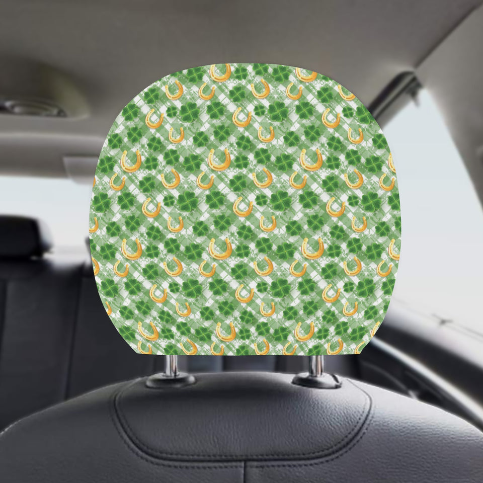 Horseshoes Pattern Print Design 05 Car Headrest Cover