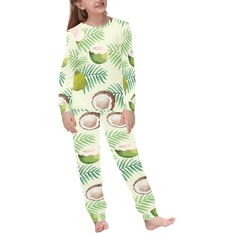 Coconut Pattern Print Design 03 Kids' Boys' Girls' All Over Print Pajama Set